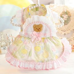 Dog Apparel Clothes Spring And Summer Thin Cat Princess Dress Milk Bear Fructose Lolita Small Teddy Pet
