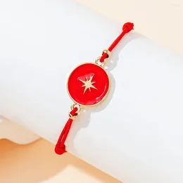 Charm Bracelets Star Moon Compass Adjustable Elastic String Bracelet For Women Girls