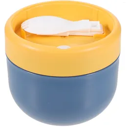 Storage Bottles Breakfast Cup Handle Soup Food Bowl Lid Drink Containers Multi-use Stainless Steel Anti-leak Porridge The Go Outdoor
