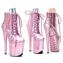 Dance Shoes 20CM/8inches PU Upper Modern Sexy Nightclub Pole High Heel Platform Women's Ankle Boots 521