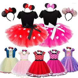 Girl Dresses Minni Mouse Baby Girls Dress Fancy Birthday Party Cosplay Costume Polka Dot Cute Carnival Easter For 1-5 Years