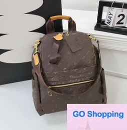 Top Backpack Women's New Fashionable Korean Style Fashionable Presbyopic Women's Bag Soft Large Capacity Schoolbag Travel Pu Bags