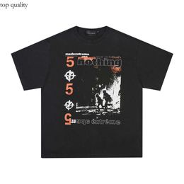 MADE EXTREME American Retro Street Print Washed Old Vintage Men's Short Sleeved T-Shirt China Brand 359