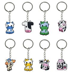 Keychains Lanyards Cow 32 Keychain For Women Key Chain Kid Boy Girl Party Favors Gift Pendants Accessories Kids Birthday Keyring Suita Otcck