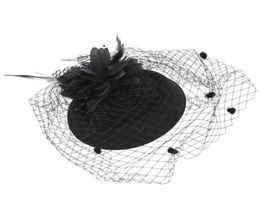 Party Hats 1Pc 20s 30s Pillbox Fascinator Hat Cocktail Wedding Tea With Veil5221260