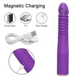 Other Health Beauty Items Automatic Telesic Thrusting Dildo Vibrator Massager G Spot Retractable Female Masturbation s Adult for Women Y240503