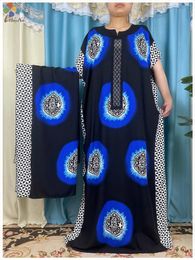 Ethnic Clothing The Latest Kaftan Women Big Scarf Dress Tie Dyed Diamond Loose Fitting Long Dubai Islamic African