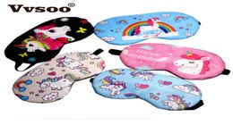 Vvsoo Cute Unicorn Sleeping Eye Mask Cartoon Blindfold Eye Soft Cover For Girl Kid Teen Traveling Sleep Eyeshade Party Gift37936494980500