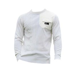 Men's T-Shirts PGM Mens Autumn and Winter Sweater Warm Round Neck Shp Wool Knitted Shirt Clothing Panel Pocket Clothing Supplies Y240506