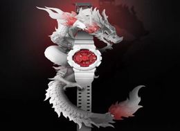 Classic Japanese sports brand watch China Dragon series LED dual display multifunction waterproof and shockproof6768943