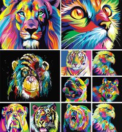 DIY 5D Diamond Painting Animal Lion Cat Cross Stitch Kit Full Drill Embroidery Mosaic Art Picture of Rhinestones Home Decor Gift8834029