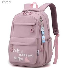 Backpacks Childrens School Bag 2024 New Cute Girls School Backpack Kawaii Childrens School Bag Junior Student Gift Large Capacity Backpack WX