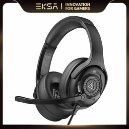Headsets EKSA E4 Wired Headset Gamer 3.5mm Stereo Gaming Earphones for PC/PS4/PS5/Xbox One J240508