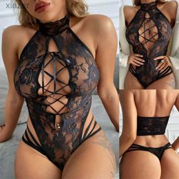 Sexy Pyjamas Womens sexy open V-neck lingerie erotic lace open crotch dress sexy body lingerie Teddy baby exotic and sexy clothes WX