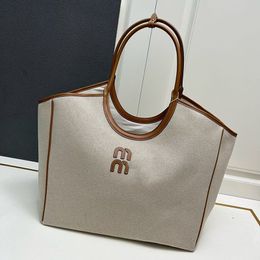 24SS Canvas Designer Ivy Tote Beige Handbag Wallet Large Capacity Women Shopping Bag Letter Shoulder Bags Halloween Crossbody mirror quality bag
