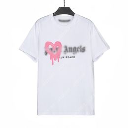 Palm PA 24SS Summer Letter Printing Love Spray Paint Logo T Shirt Boyfriend Gift Loose Oversized Hip Hop Unisex Short Sleeve Lovers Style Tees Angels 2170 FBD