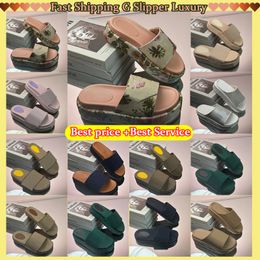 Designer Womens Sandals Mens Slippers Slide Embroidery Dress Shoes Thick Sole pink ladies high quality brand 2024 elegant beach summer yellow black red brown