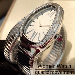snake watch Watches luxury watch for woman movement Watches 32MM Swiss quartz movement diamond bezel Stainless Steel watchstrap high quality womens designer watch