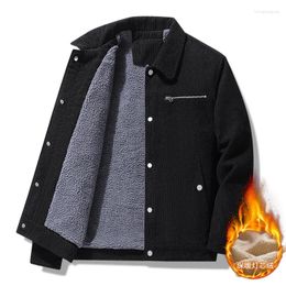 Men's Jackets FYSJ2258 Jacket Cotton-padded Fleece Thickened Lamb Wool Winter Coat Windproof Warm Cotton