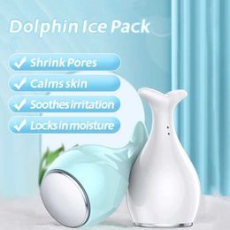 Home Beauty Instrument Facial ice compression instrument contraction hole calming and elimination of infrared vortex cooling massage dolphin beauty Q240507