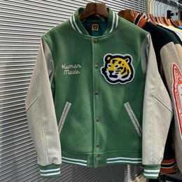 Men's Jackets Human Made Varsity Baseball Jacket Men Clothing Women Bomber Coats Harajuku Japanese Racer Streetwear Motorcycle Techwear Parkswa0