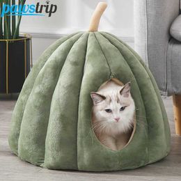 Cat Beds Furniture Comfortable Cat Bed Pet Sleeping Bed Basket for Cats Plush Pet Tent Cave Bed Cozy Kitten House Lounger Cushion Pet Supplies d240508
