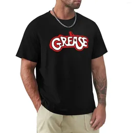 Men's Polos Grease (1978) Black Version T-Shirt Anime Boys Whites Fitted T Shirts For Men