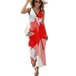 Casual Dresses A Flag Wave Sleeveless Dress Long Women Elegant Luxury Clothing Female