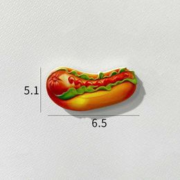 3PCSFridge Magnets Creative Afternoon Tea Fridge Magnets Food Magnets for The Refrigerator Cartoon Resin Fridge Stickers Home Decoration