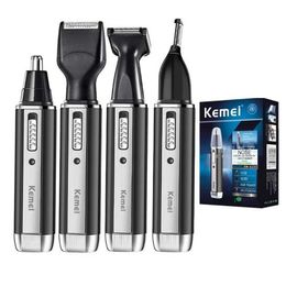 Clippers Trimmers Kemei rechargeable electric all in one hair trimmer for men grooming kit beard trimer facial eyebrow trimmer nose ear shaver T240507