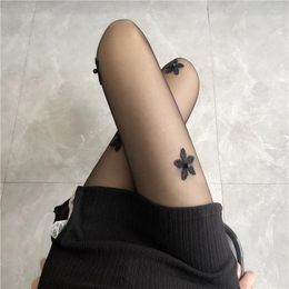 Women Socks Pearl Flower Silk Stockings Female Arbitrary Cut Prevent Hook Pantyhose Son Sexy Black Thin Transparent