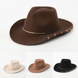 Berets Wide Brims Hat Panamas Magicians Cowboy Stage Performers Headwear Masquerades Party Fedoras Headpiece