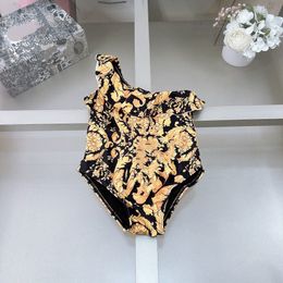 Girls Swimsuit summer Brand One-Pieces boys Letters Printed Swim Trunks Kids Toddlers Bathing Suits Baby childrens Beach Swimwear CSD24050811-8