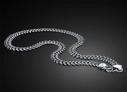 s Korea Vintage 100 925 Sterling Silver Men Pendant Necklace 10MM 18 26 inches Chain Fashion Punk Hip Hop Jewelry6660465
