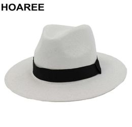 Hoaree Summer Sun Hats for Women Man Classic Panama Hat Beach Straw Hat for Men Uv Protection Cap White Sunhat Chapeau Sombrero Q04380056