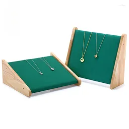 Jewellery Pouches Solid Wood Necklace Pendant Bracelet Storage Vertical Display Props Counter Organiser