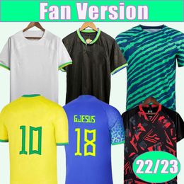 22 23 BrAZiL Mens Soccer Jersey L PAQUETA NERES P COUTINHO FIRMINO G JESUS MARCELO PELE Home Away Training Wear Football Shirts 237G