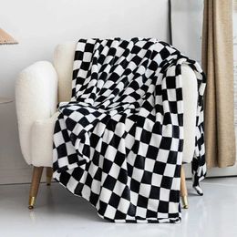 Blankets Fluffy Plaid Bed Blankets Warm Soft Coral Fleece Throw Blanket Sofa Cover Bedspread Bed For Kids Pet Home Textile Drop ship