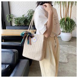 Bag Original Wind Woven Tote Shoulder 2024 College Department Of Small Pure And Fresh Female BaoChao