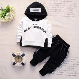 Clothing Sets Spring Autumn Cotton Boys Clothes Outfit Kids Baby Sports Hooded Tops Pants 2pcs Fashion Children Casual Tracksuits