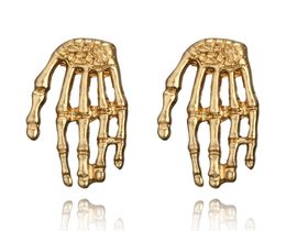 Punk Gold Colour Hand Shape Stud Earrings for Women Personality Alloy Geometric Studs Earring Statement Jewellery Fashion Jewellery Who2664043
