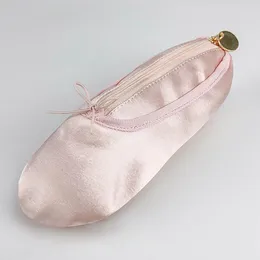 Storage Bags Soft Faux Leather Pencil Sleeve Waterproof Ballet Shoe Bag With Zipper Closure For School Supplies Capacity Portable