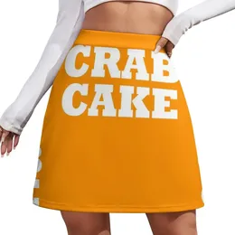 Skirts Crab Cake Simple Food Halloween Costume Party Cute & Funny T Shirt Mini Skirt Female Dress School Uniform Denim