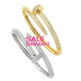 Designer Gute Sky Star Creative Nail Bracelet with Copper Inlaid Zircon Fashion Light Luxury Couple U2VU UE0S