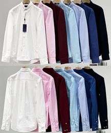 Designer Mens Casual Shirts Pony Paul Polos Tshirts Dress Big Horse Embroidery Business Clothes Long Sleeve Slim Lapel Tees Size M-3XL High Quality 45645