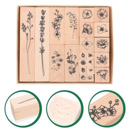 Storage Bottles Wooden Stamp Set DIY Crafts Stamps Adorable Decorative Diary Scrapbook Tool Alphabet