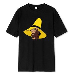 Women's T-Shirt Funny Hipster Simple Fashion Cotton T Shirt Top Summer T-Shirt Cute monkey Printing Unisex Man Casual Short Slve Cool Ts Y240506