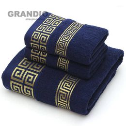 100% Cotton Towel Set Bathroom Geometric Pattern Bath Towel For Adults Face Hand Towels Terry Washcloth Travel Sport1 2968