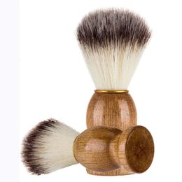 Brush Shaving Men Wood Natural Handle Beard Cleaning Facials Care Beauty Tools