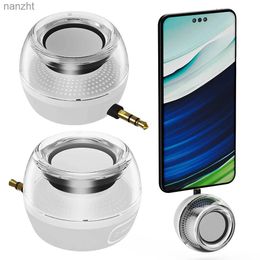 Portable Speakers Cell Phone Speakers Mini portable speaker 3.5mm AUX wireless powerful crystal speaker HIFI 3D surround smartphone/tablet plugin speaker WX